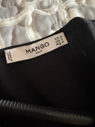 Mono corto falda pantalón Mango negro
