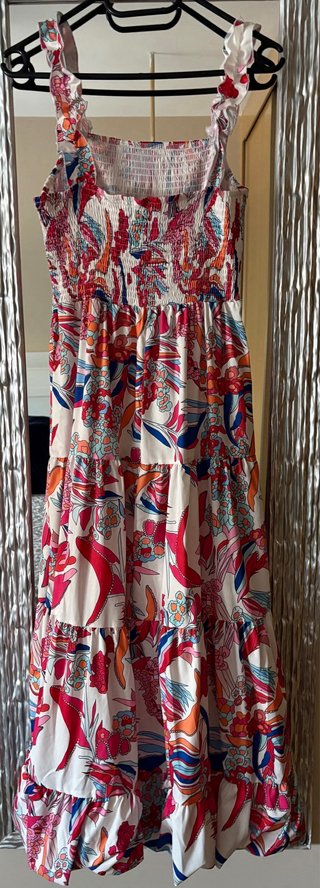 Vestido largo estampado flores talla S