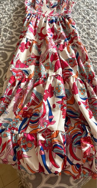 Vestido largo estampado flores talla S