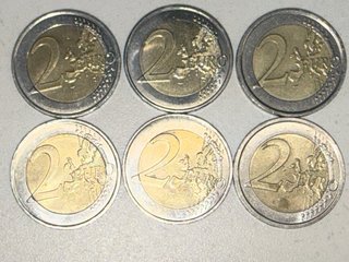 6 Monedas 2 Euros Monaco,San Marino,Francia