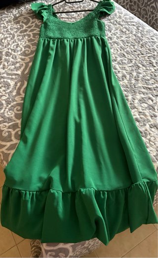 Vestido largo verde talla S