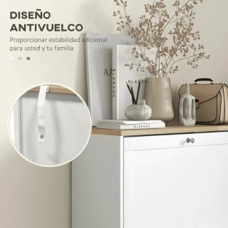 Zapatero blanco y madera