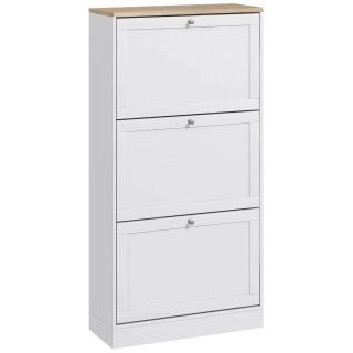 Zapatero blanco y madera