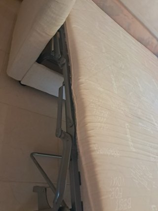 Divano letto beige in tessuto