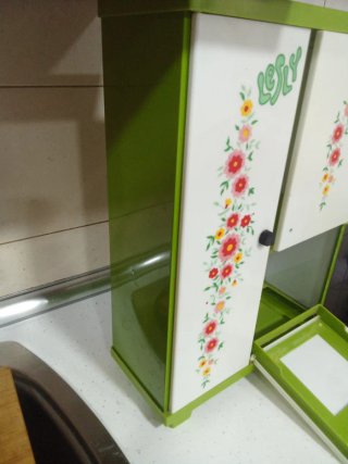 Armarito muñeca Lesly floral verde