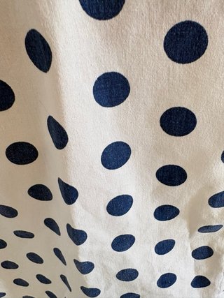 Top vintage pois blu/bianco taglia unica