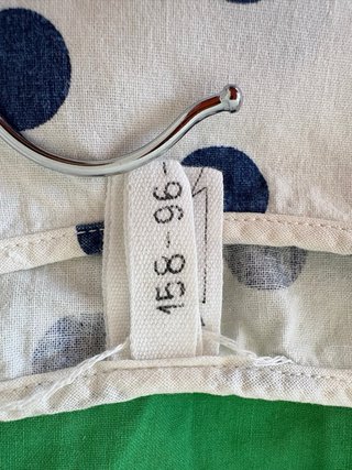 Top vintage pois blu/bianco taglia unica