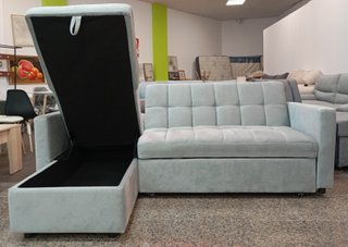 Sofá ·Cama "Kris", Terciopelo. Cómodo. ¡Oferta!