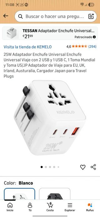 Adaptador Universal KEMELU 1005DCR