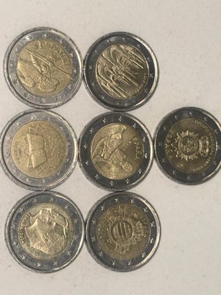 Lote 7 monedas 2 euros España