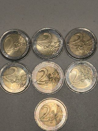 Lote 7 monedas 2 euros España