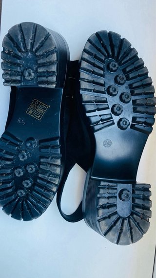 Sandalias negras tacón plataforma