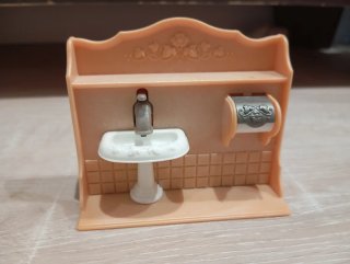 Mueble Sylvanian Families lavabo y papel