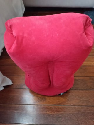 Almohada de viaje inflable roja