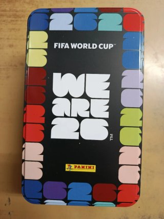 Confezione da 4 scatole di latta Mondiale FIFA 2026. Leggi l'annuncio