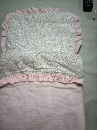Funda y saco para capazo de carrito rosa