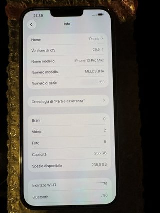 iPhone 13 Pro Max 256GB Argento - NO Face ID