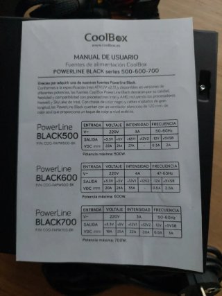 Fuente Alimentación CoolBox Black500 500W