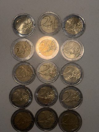 Lote 15 monedas 2 euros