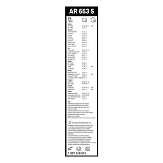 Limpiaparabrisas Bosch AeroTwin AR653S