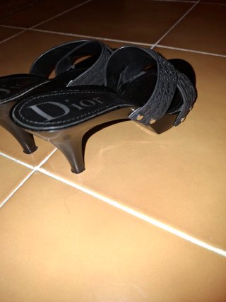 Sandalias Dior Goma Negras Talla 37