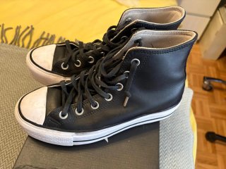 Botas Converse All Star Plataforma Negras.