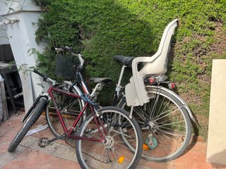 Bicicleta Trek y bicicleta paseo BOlero con silla