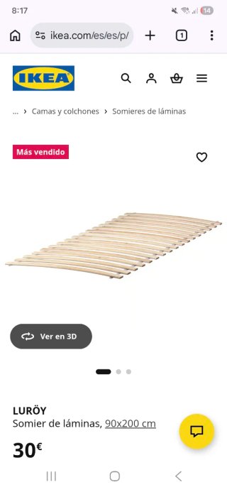 Colchón IKEA 90x200 + Somier