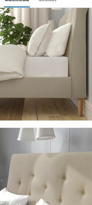 Estructura Cama IDANAS IKEA 1.40x2m Rosa