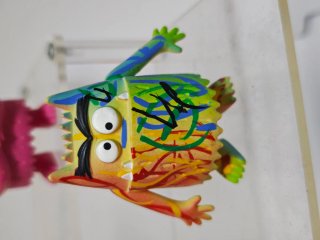 Lote 3 figuras PVC monstruos colores