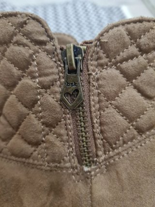 Botines boho cuña ante marrón Bershka talla 38