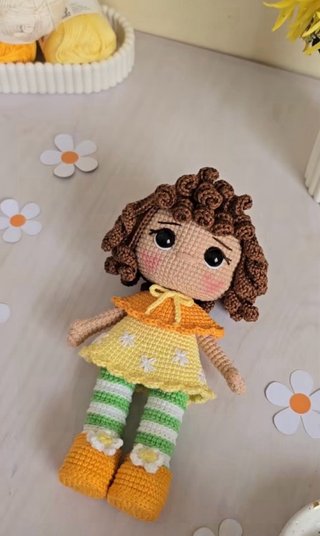 Muñeca Amigurumi Naranjita Hecha a Mano
