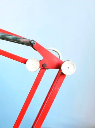 Lámpara Flexo Vintage Roja Metálica
