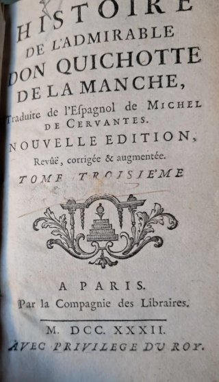 1732 QUIJOTE CERVANTES antíguo