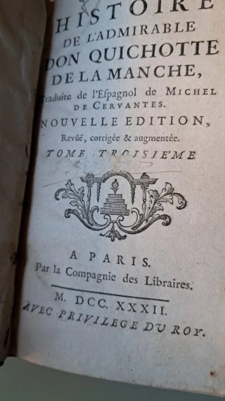 1732 QUIJOTE CERVANTES antíguo