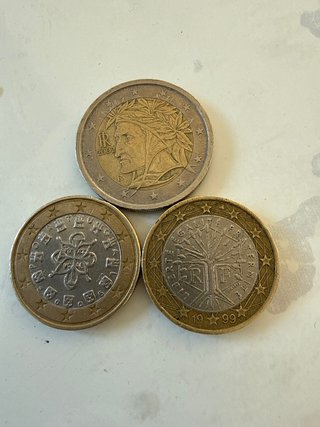 Lote 3 monedas euro