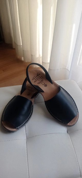Avarca Menorquina Piel Negra Talla 40
