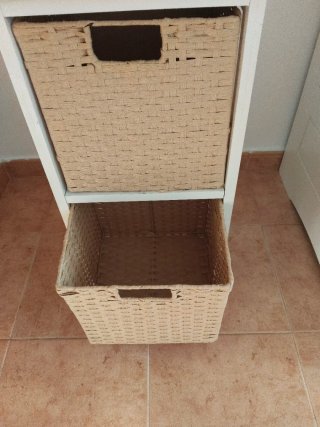 Cajonera de bambú 2 cestas