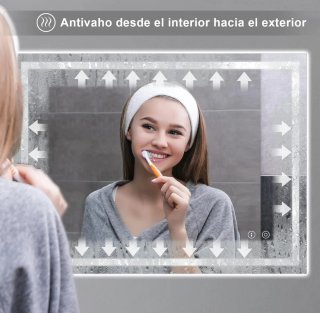 Espejo baño luz led y antibaho. Tamaño 60x80.NUEVO