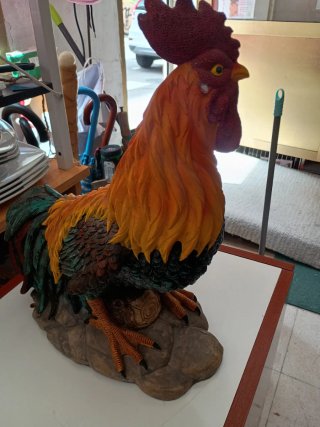 Escultura Gallo Resina Grande