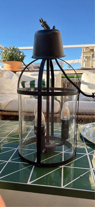 Lámpara colgante GALJON farol cristal