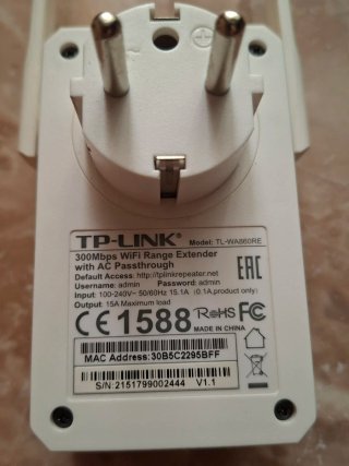 Repetidor / amplificador Wi-Fi TP-Link 300Mbps