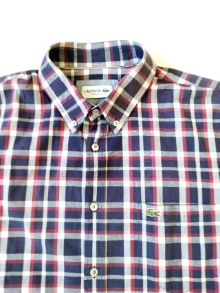 Camisa cuadros Lacoste manga corta