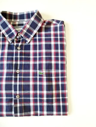 Camisa cuadros Lacoste manga corta