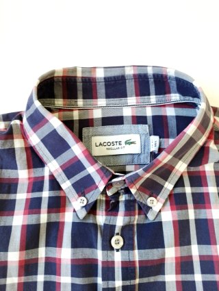 Camisa cuadros Lacoste manga corta