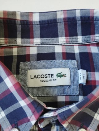 Camisa cuadros Lacoste manga corta