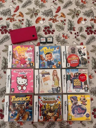 Nintendo DS Rosa + 7 Juegos