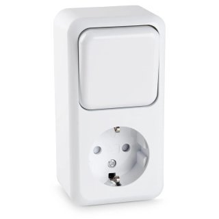 HEITECH Conmutador de superficie, combinación de toma de corriente