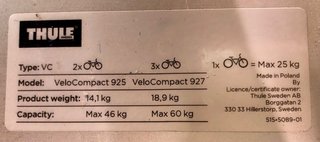 Portabicicletas Thule VeloCompact 925