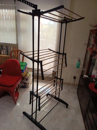 Tendedero 3 pisos plegable con ruedas